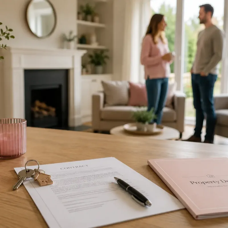 Home seller preparing for conveyancing before selling a property