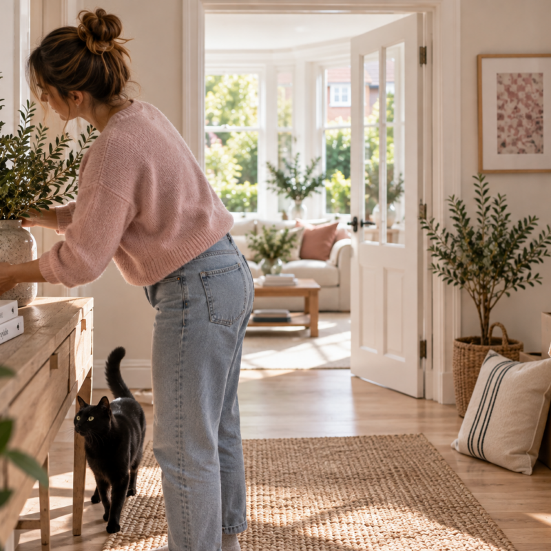 Seller and buyer comparing pre-sale property condition information and a buyer survey